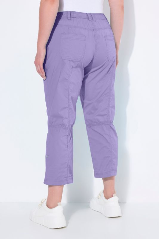 Pantalon cargo 7/8. Taille confortable, Attaches