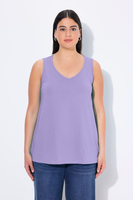 Débardeur coupe Classic Fit, bretelles larges et décolleté en V