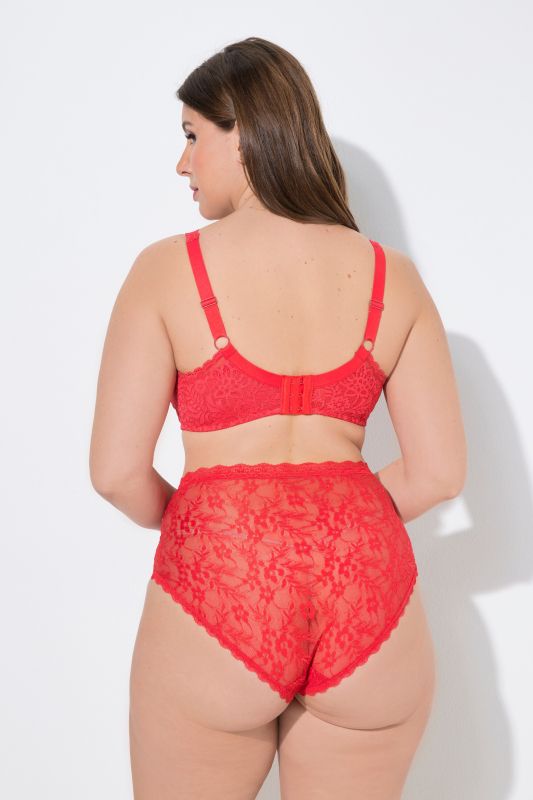 Soutien-gorge à armatures, dentelle florale, entièrement confectionné en dentelle, bonnet C-E