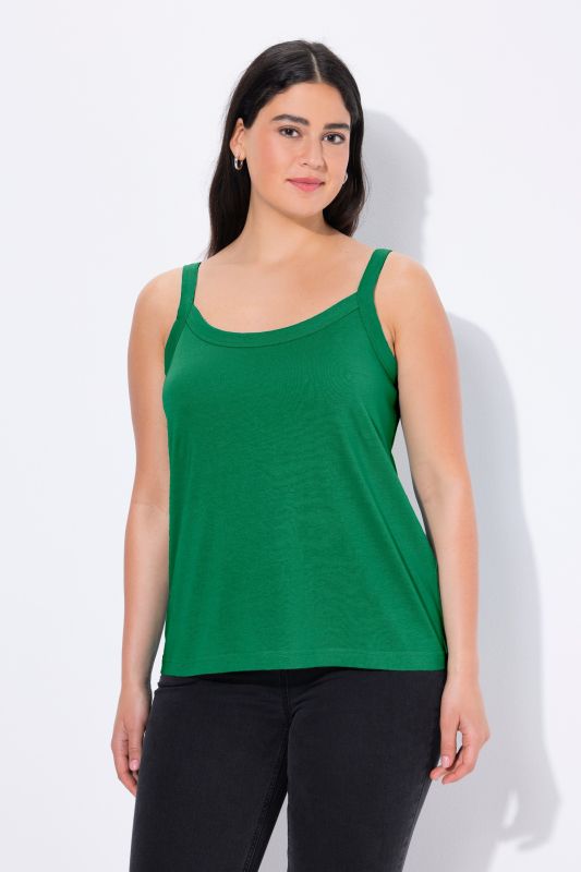 Débardeur à fines bretelles et décolleté rond, en modal mélangé