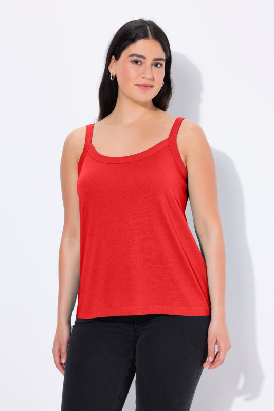 Débardeur à fines bretelles et décolleté rond, en modal mélangé