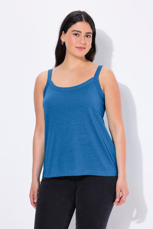 Débardeur à fines bretelles et décolleté rond, en modal mélangé