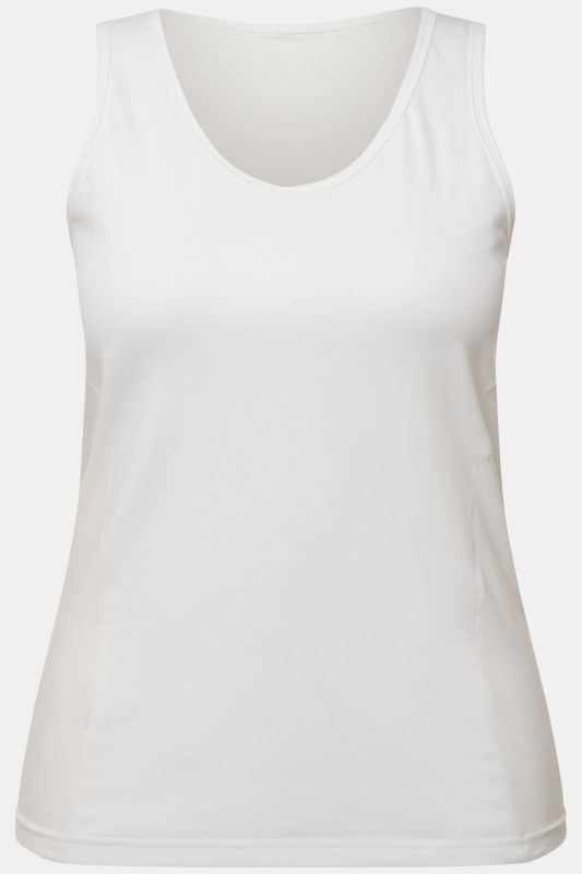 Maillot de corps sculptant, larges bretelles et col rond