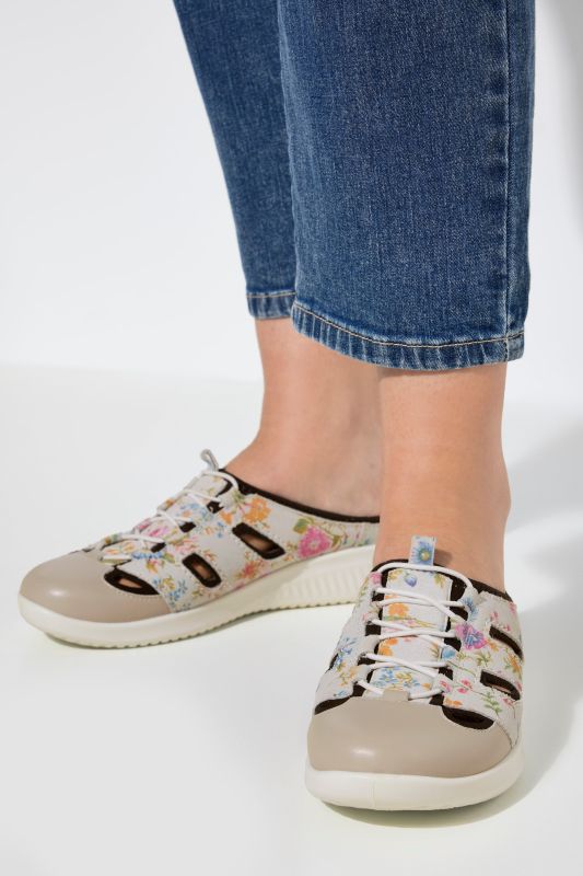 Sabots Jomos, motif floral, laçage, largeur H