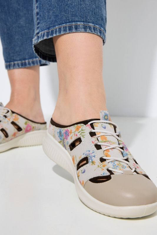 Sabots Jomos, motif floral, laçage, largeur H