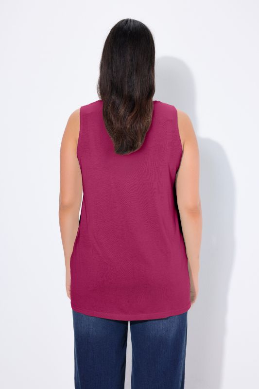 Débardeur en modal à jolis plis creux. Coupe évasée, encolure ronde et larges bretelles