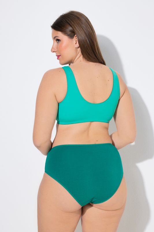 Bustiers, lot de 2, zigzag/uni, fermeture sur le devant, C/D