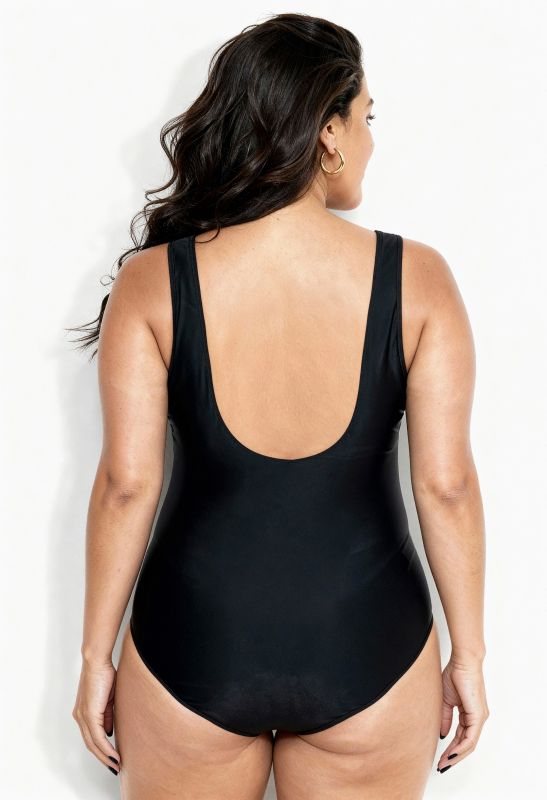 Maillot de bain à dégradé de couleurs, drapé et bonnets souples