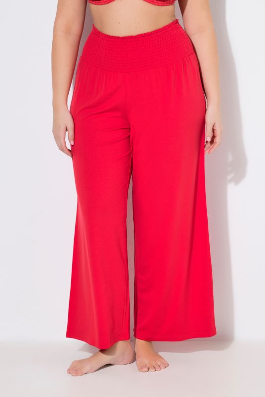 Pantalon Marlene. Jambe large et taille élastique
