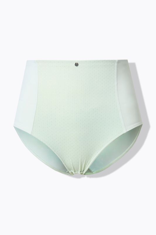 Culotte gainante, taille haute, empiècement jacquard