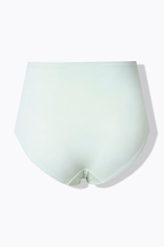 Culotte gainante, taille haute, empiècement jacquard