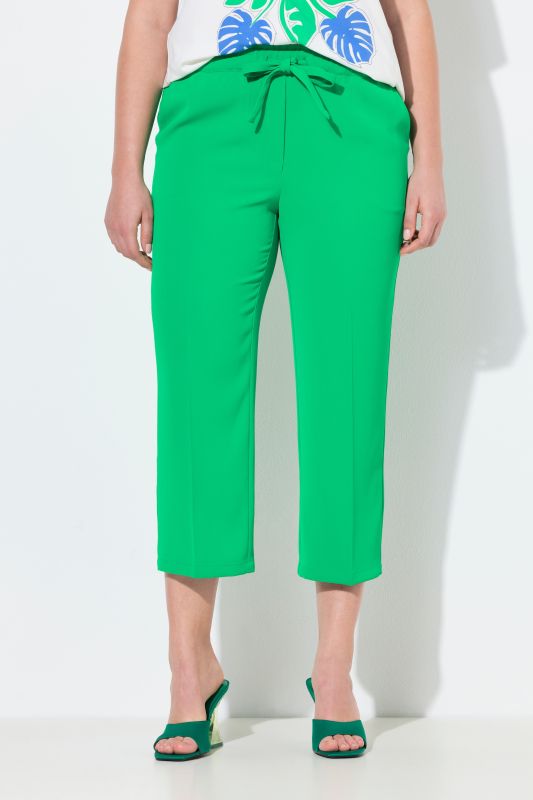 Pantalon 7/8 à pinces. Taille élastique