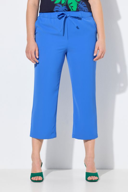 Pantalon 7/8 à pinces. Taille élastique