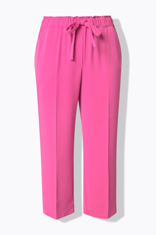 Pantalon 7/8 à pinces. Taille élastique