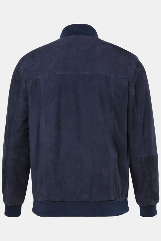 Veste en cuir suédé JP 1880, col montant et patte de boutonnage - jusqu'au 7 XL