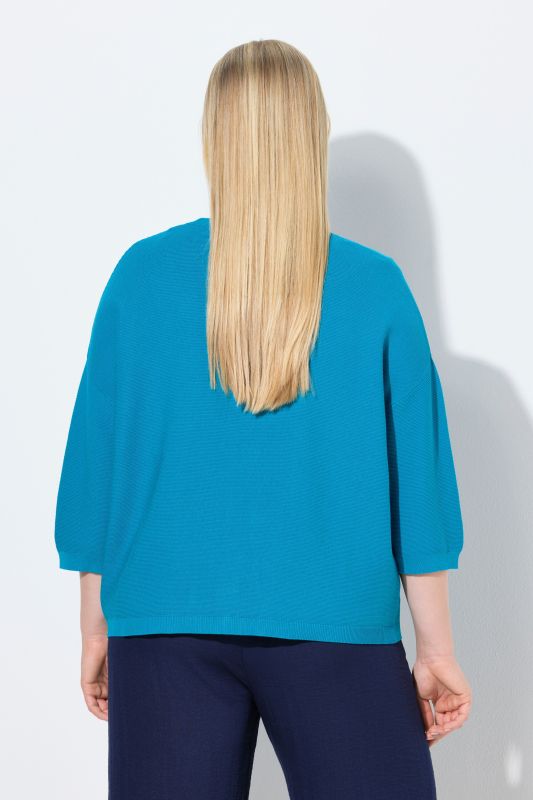 Cardigan oversize, encolure en V, maille point envers