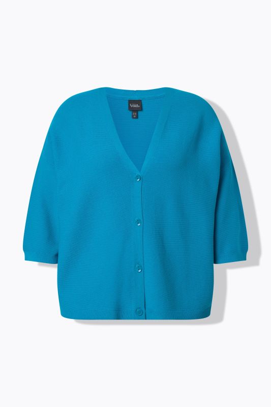 Cardigan oversize, encolure en V, maille point envers