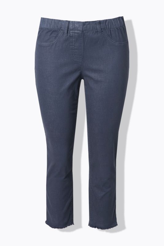 Pantalon 7/8 Sienna. Jambe étroite et ourlet frangé