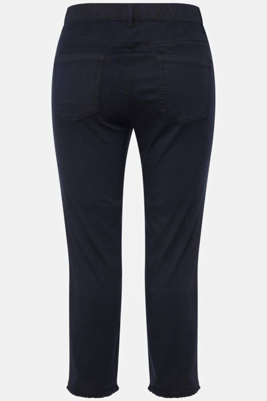 Pantalon 7/8 Sienna. Jambe étroite et ourlet frangé