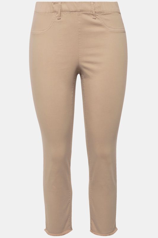 Pantalon 7/8 Sienna. Jambe étroite et ourlet frangé