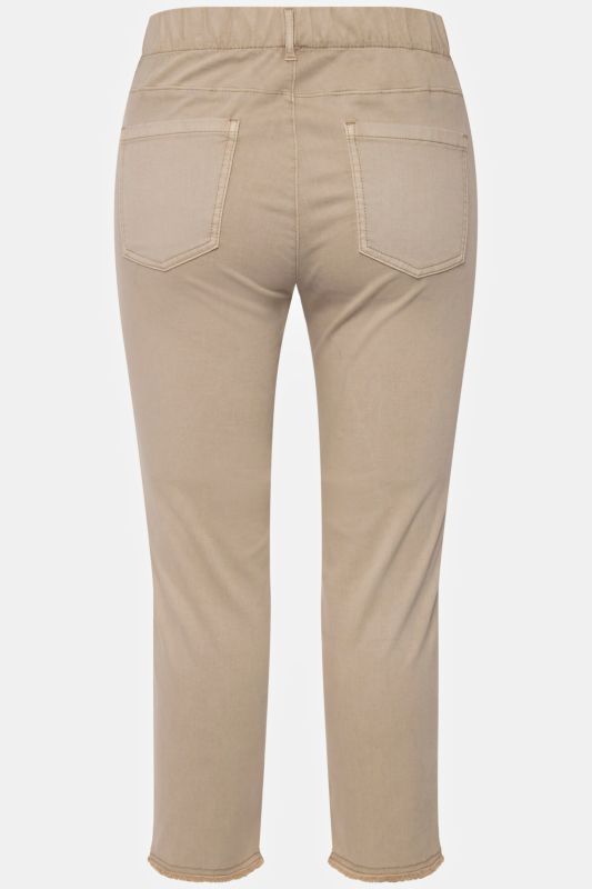 Pantalon 7/8 Sienna. Jambe étroite et ourlet frangé