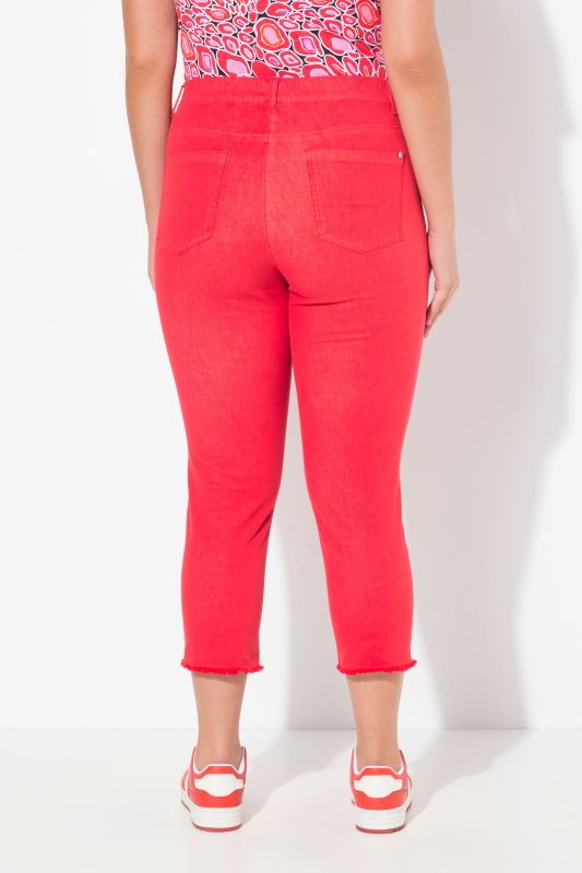 Pantalon 7/8 Sienna. Jambe étroite et ourlet frangé