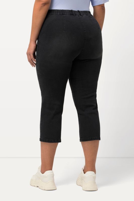 Jean Mony 7/8. Taille élastique. Poches zippées