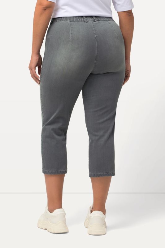 Jean Mony 7/8. Taille élastique. Poches zippées