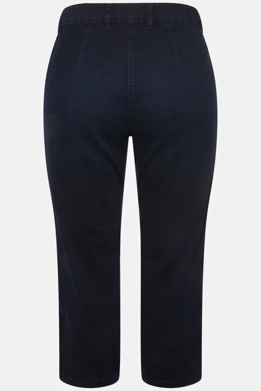 Jean Mony 7/8. Taille élastique. Poches zippées