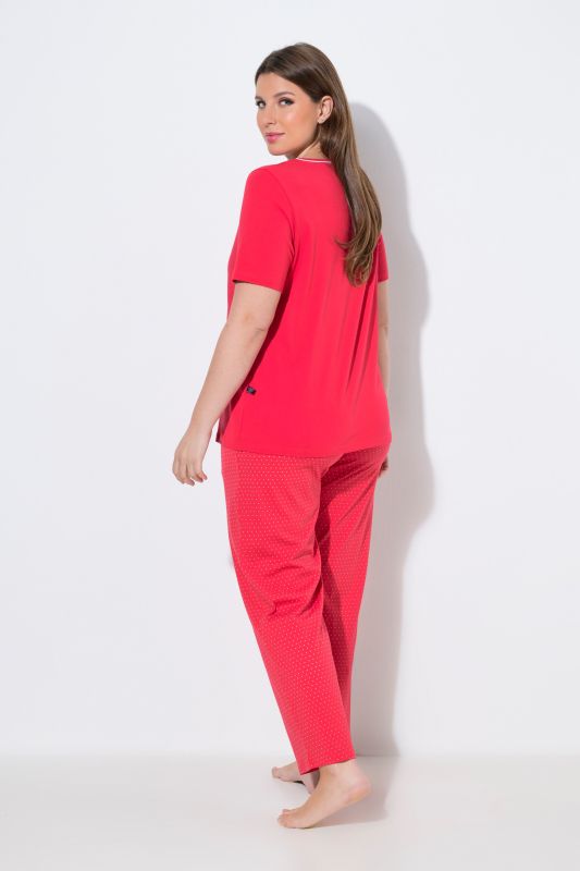 Pyjama deux pièces, pantalons à pois & T-shirt manches courtes