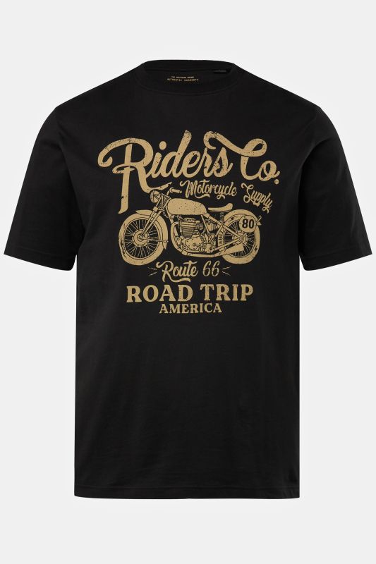T-shirt avec imprimé moto, à col rond et manches courtes. Jusqu'au 8 XL.