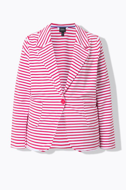 Blazer en jersey. Manches longues et col à revers. Finitions bord roulé