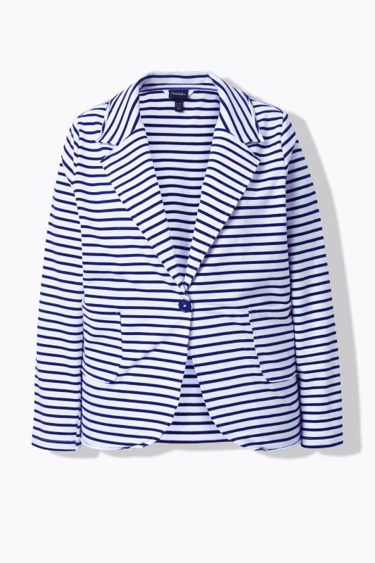 Blazer en jersey. Manches longues et col à revers. Finitions bord roulé