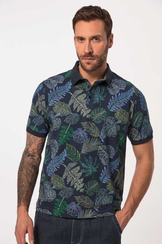 Polo JP1880 dans un imprimé intégral. Manches courtes et col polo. Jusqu'au 8XL.