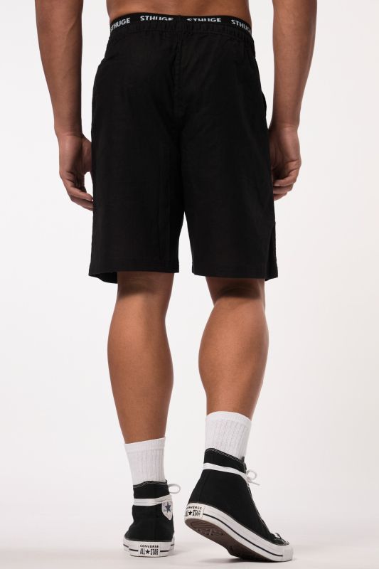 Bermuda STHUGE en lin mélangé, taille élastique - jusqu'au 8 XL