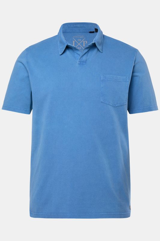 Polo manches courtes en maille piquée, aspect jean - jusqu'au 8XL