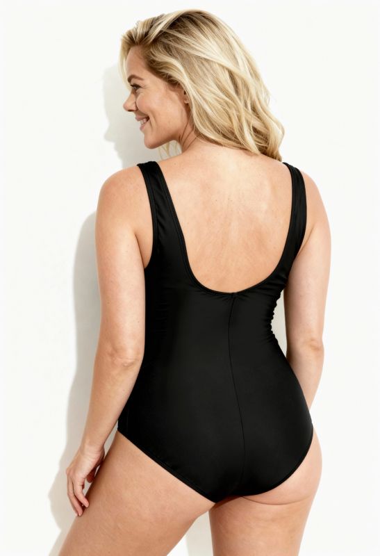 Maillot de bain, bonnets souples. Anneaux fantaisie. Matière recyclée