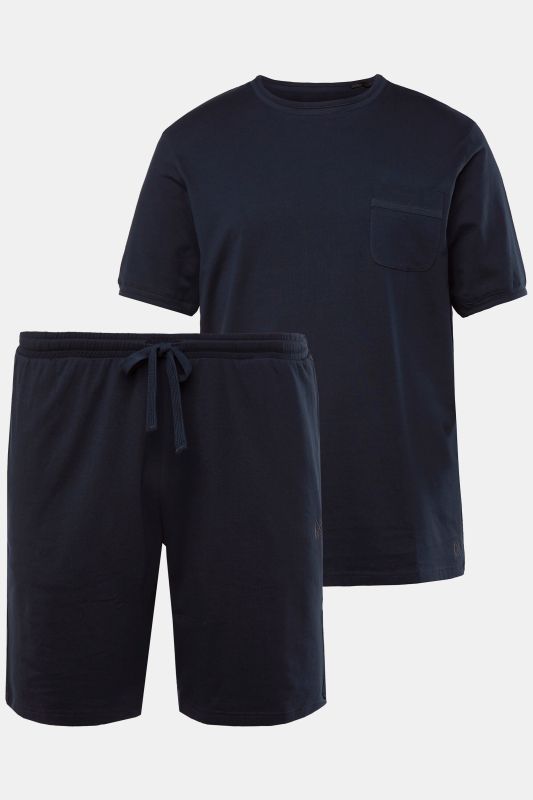 Pyjama en jersey chiné, deux pièces (short & T-shirt) - jusqu'au 8 XL