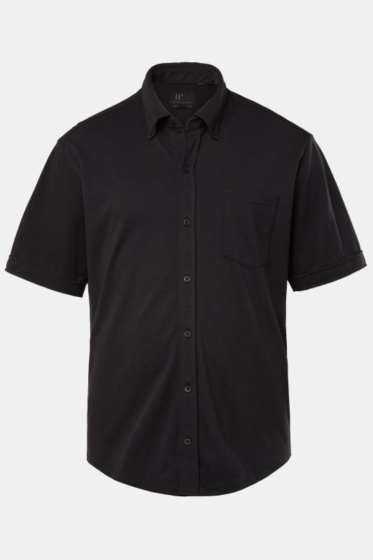 Chemise en maille piquée JP1880 coupe Modern, avec technologie FLEXNAMIC®, manches courtes et col à pointes boutonnées