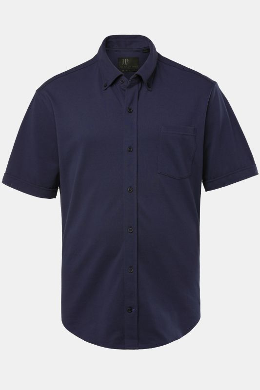 Chemise en maille piquée JP1880 coupe Modern, avec technologie FLEXNAMIC®, manches courtes et col à pointes boutonnées