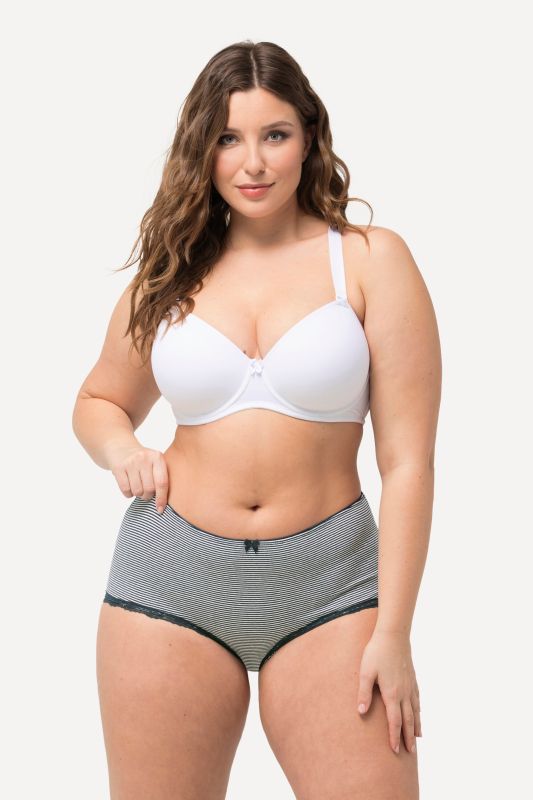 Lot de 3 culottes hipster, rayures/pois/uni