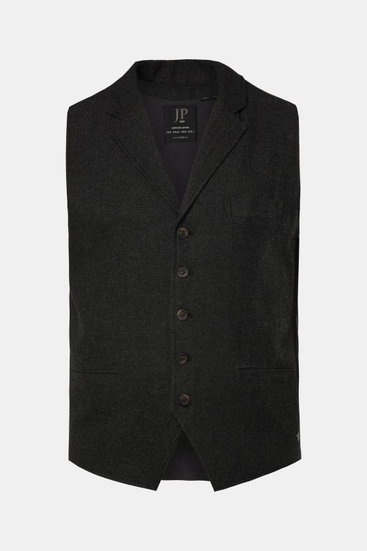 Gilet en tweed JP 1880 avec technologie FLEXNAMIC®, cols à revers, dos en maille