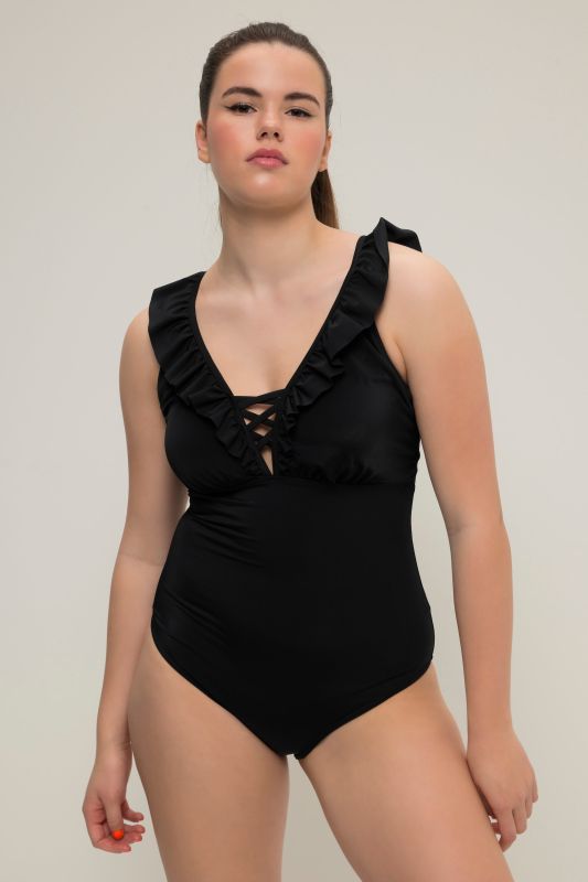 Maillot de bain à bonnets souples et volants