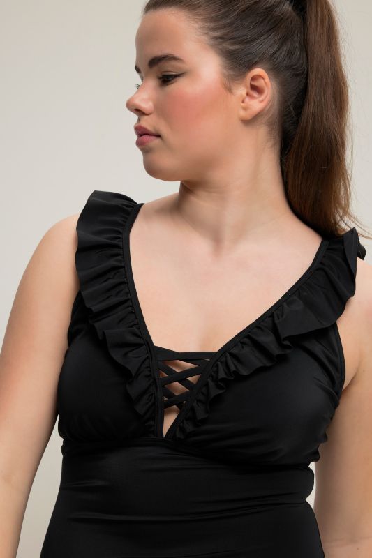 Maillot de bain à bonnets souples et volants