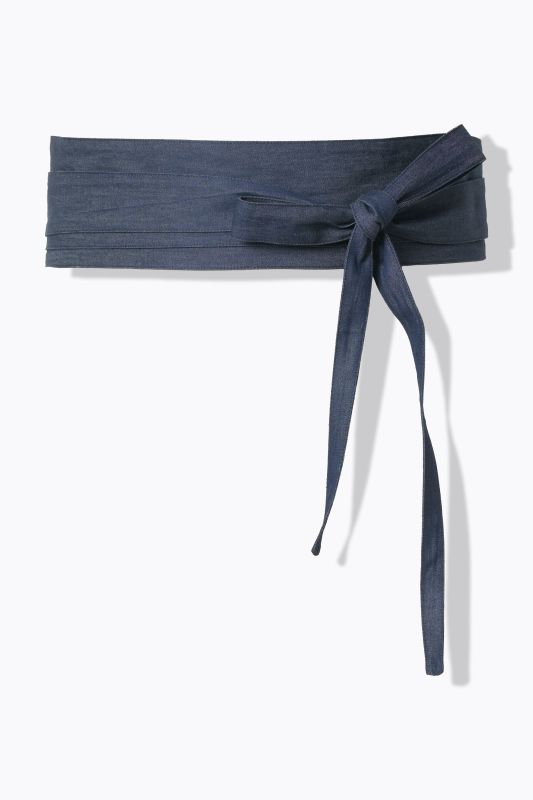 Ceinture à nouer, aspect jean, taille unique