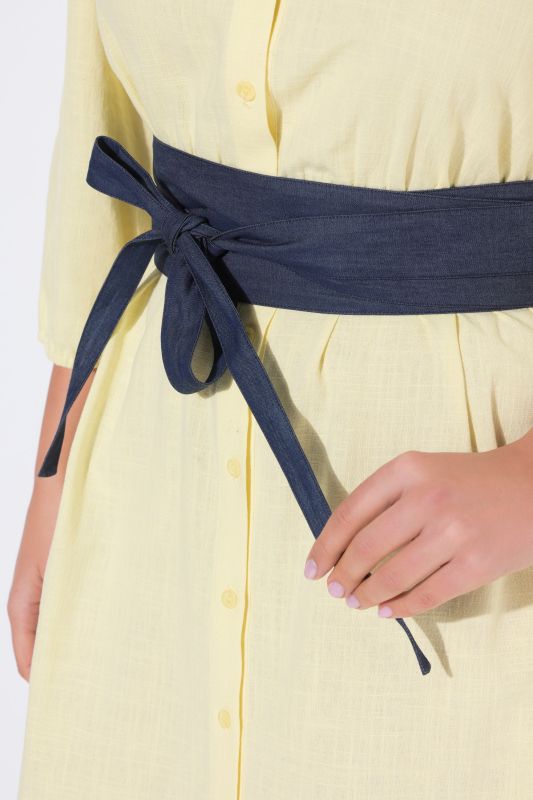 Ceinture à nouer, aspect jean, taille unique