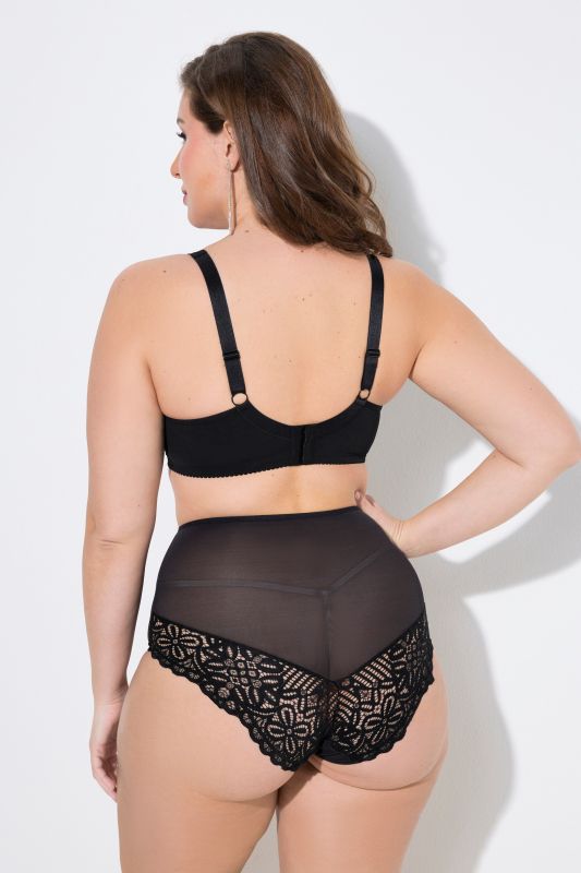 Soutien-gorge à armatures, dentelle et bretelles en mesh - bonnets B-E