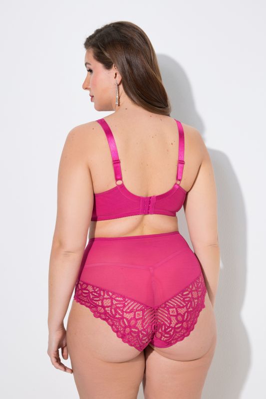 Soutien-gorge à armatures, dentelle et bretelles en mesh - bonnets B-E