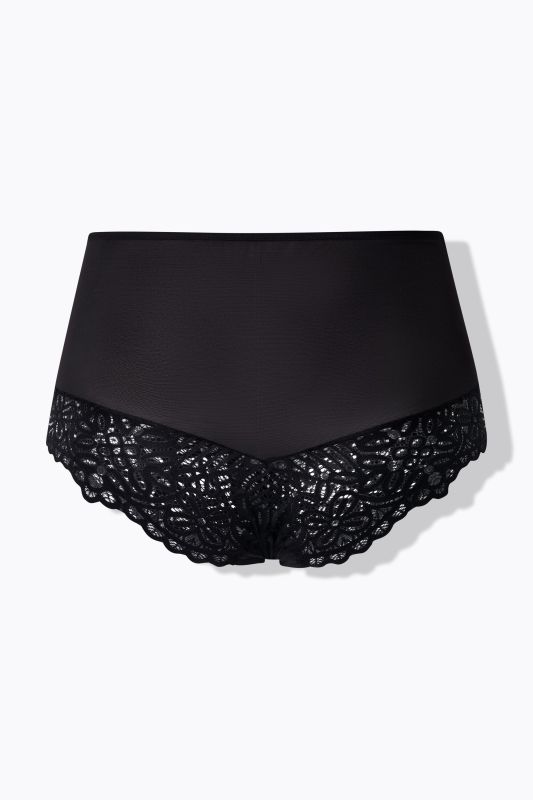 Culotte maxi avec dentelle florale, microfibre