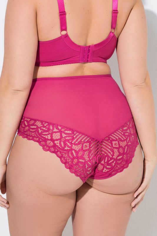 Culotte maxi avec dentelle florale, microfibre